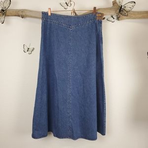 Ralph Lauren Jean's co 80's A line denim maxi